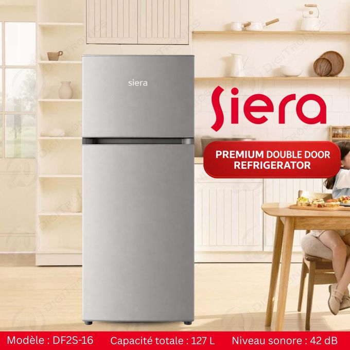 Siera Réfrigérateur 2 Portes 127L, 42 dB, DF2S-16
 Fiche Technique et Prix au Maroc
