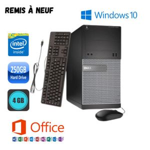 DELL Pro 3500 Intel® i5 Ram  4 Go DDR3-SDRAM 250 Go HDD Windows 10 Pro Micro Tower PC Noir - Remis a Neuf349.00 Dhs550.00 Dhs37% Fiche Technique et Prix au Maroc