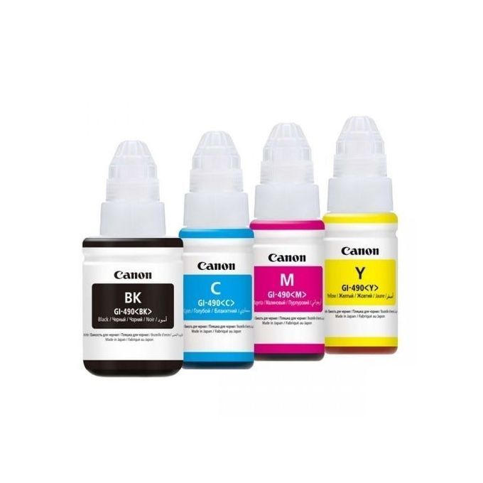 Canon Pack de bouteilles d?encre GI-490 pour imprimantes jet d?encre ?conomiques s?rie G
 Fiche Technique et Prix au Maroc
