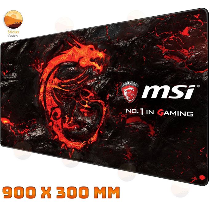 Tapis de souris msi lava 900 x 300 MM Tapis gamer souris et clavier Gaming Mouse Pad
 Fiche Technique et Prix au Maroc