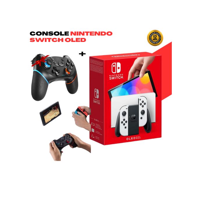 Nintendo Console Switch OLED BLANC + 2eme Manette Sans Fil Offert
 Fiche Technique et Prix au Maroc