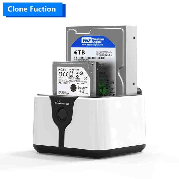 Blueendless Dual Bay Docking Station  SATA Disque Dur et SSD 2.5'' 3.5'' Avec USB 3.0 -Support Clonage
 Fiche Technique et Prix au Maroc
