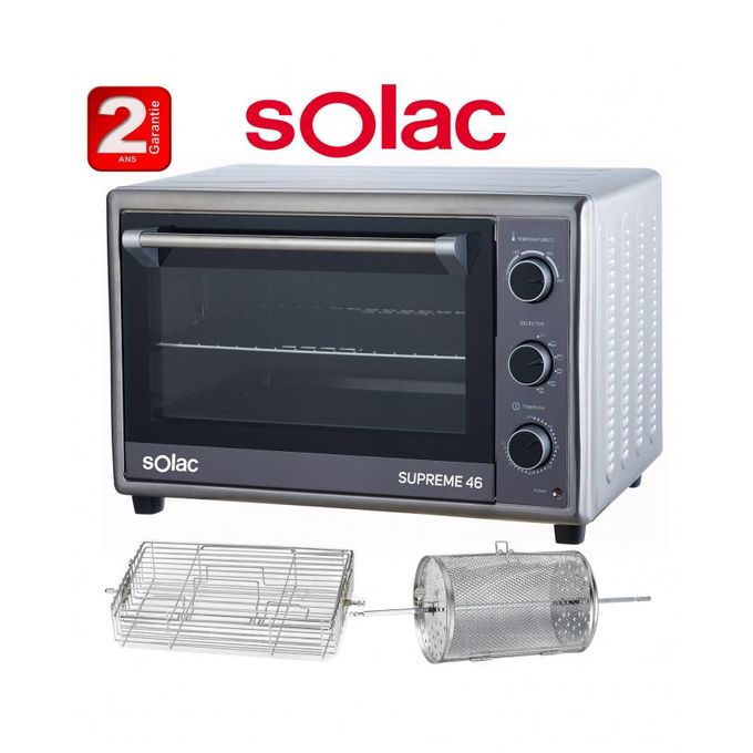 Solac Four SUPREMA 46L inox Avec 2 accessoires de grille -2ans de garantie
 Fiche Technique et Prix au Maroc