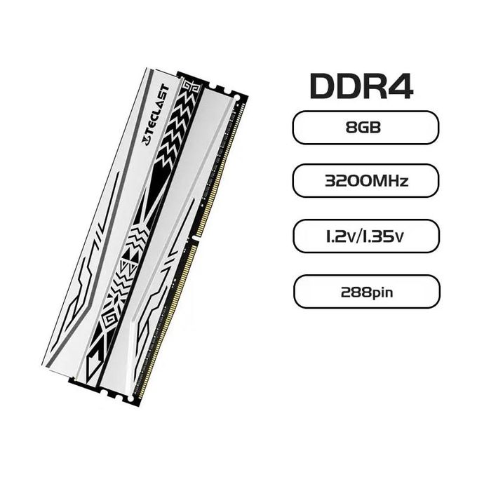 TECLAST RAM DDR4 8GB 3200MHz Double Canal Mémoire 288PIN DIMM 1.2V/1.35V
 Fiche Technique et Prix au Maroc