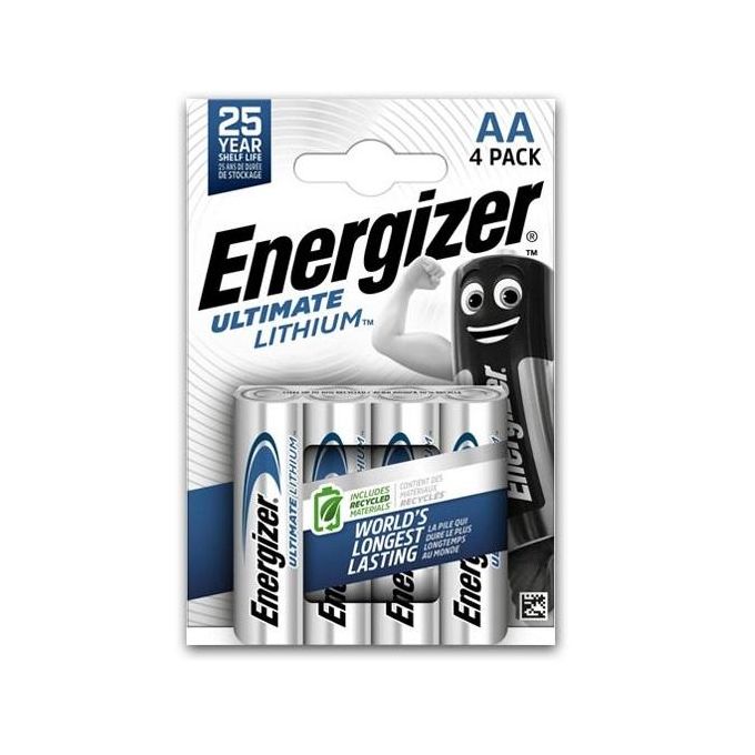 Energizer Ultimate Lithium 4 Batteries  AA 1.5v // Blister 4 Piles 1.5 volt
 Fiche Technique et Prix au Maroc