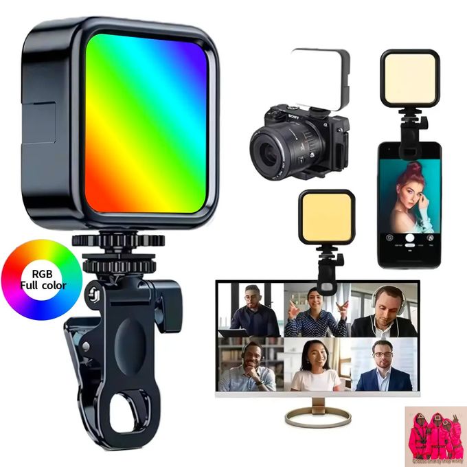 Lampe vidéo Selfie Light LED avec Clip annulaire + Sticker
 Fiche Technique et Prix au Maroc