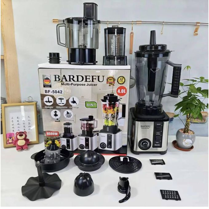 BARDEFU Mixeur, Mélangeur, Blender, Robot Multifonction BF-5042 – 8 en 1 – 9500W – 4L
 Fiche Technique et Prix au Maroc