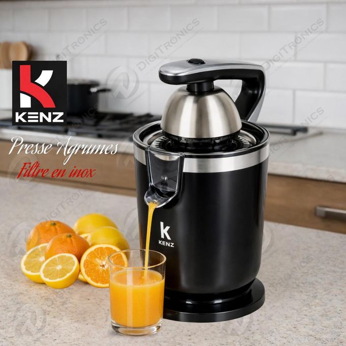 Kenz Presse-Agrumes Électrique Filtre Inox, 2 Cônes, Poignée Aluminium, DR-7802
 Fiche Technique et Prix au Maroc