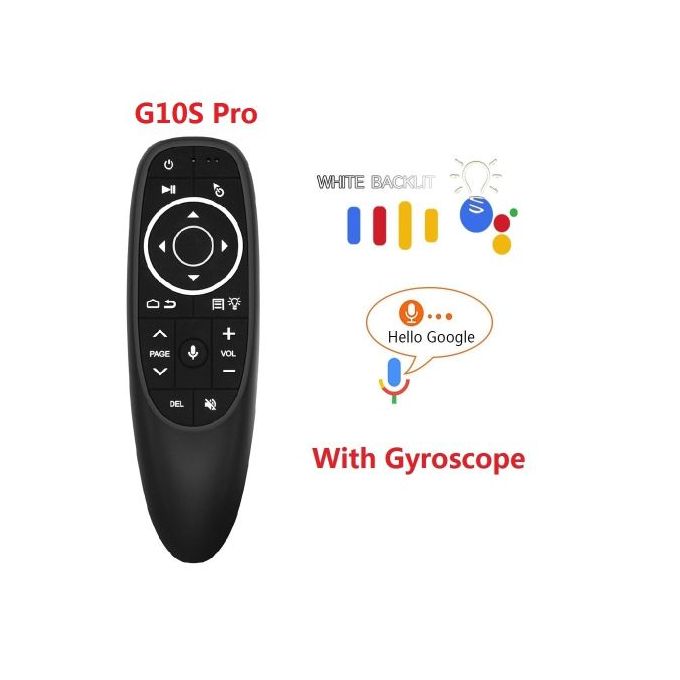 G10 G10S Pro Voice Remote Control 2.4G Wireless Air Mouse Gyroscope IR Learning for Android tv box HK1 H96 Max X96 mini(#G10S Pro)
 Fiche Technique et Prix au Maroc