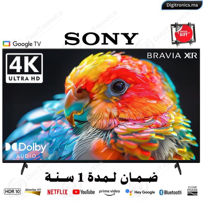 Sony 43 4K Ultra HD HDR10 Smart Google TV Processeur 4K X1 Dolby Audio + Support Gratuit, KD-43X75K
 Fiche Technique et Prix au Maroc