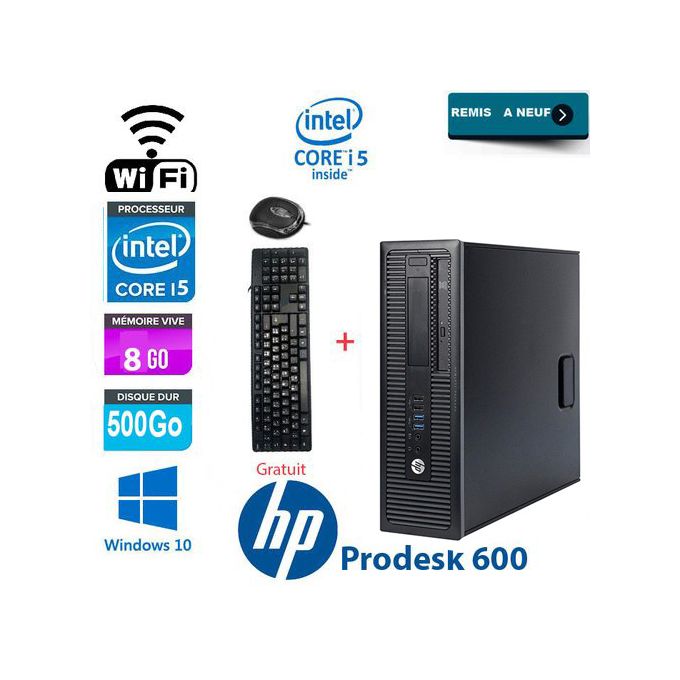 Hp unité centrale EliteDesk 800 G1-Intel Core i5- 8Go - 500 Go -REMIS A NEUF
 Fiche Technique et Prix au Maroc