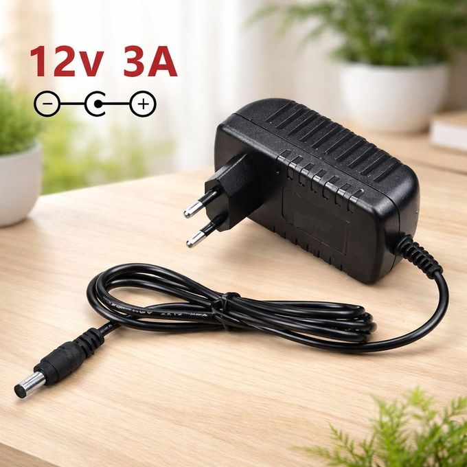 Chargeur Secteur 12V 3A DC - Adaptateur Alimentation Universel
 Fiche Technique et Prix au Maroc