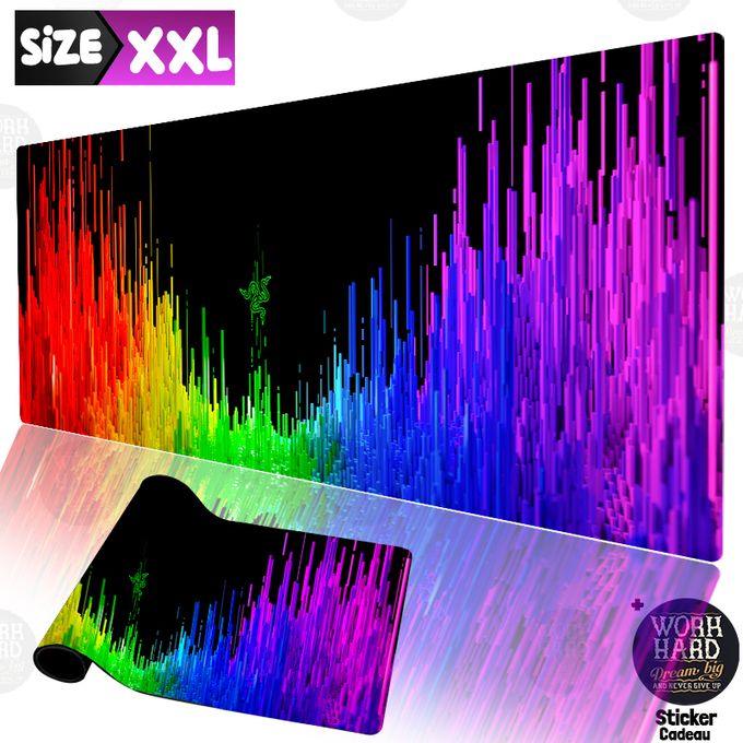 Tapis de souris XXL haute qualité pour PC,bureau color gamers+Sticker cadeau
 Fiche Technique et Prix au Maroc