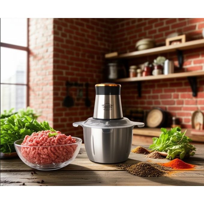 Italy Home Design Hachoir Électrique Multifonction 3L - Viande Légumes Mixeur Culinaire Epice Ail Trancheuse Hachoir à viande électrique inox - capacité 3L - puissance 300W - tension 220V 
 Fiche Technique et Prix au Maroc