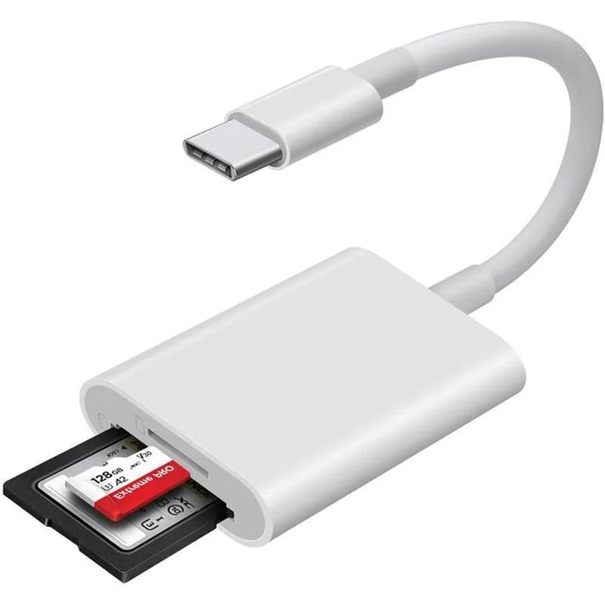 Adaptateur de lecteur de carte USB C et éclairage vers SD TF 2 en 1, pour IPhone 15 14 13 12 16 Pro Max IPad Otg, connecteur de carte mémoire Micro SD
 Fiche Technique et Prix au Maroc