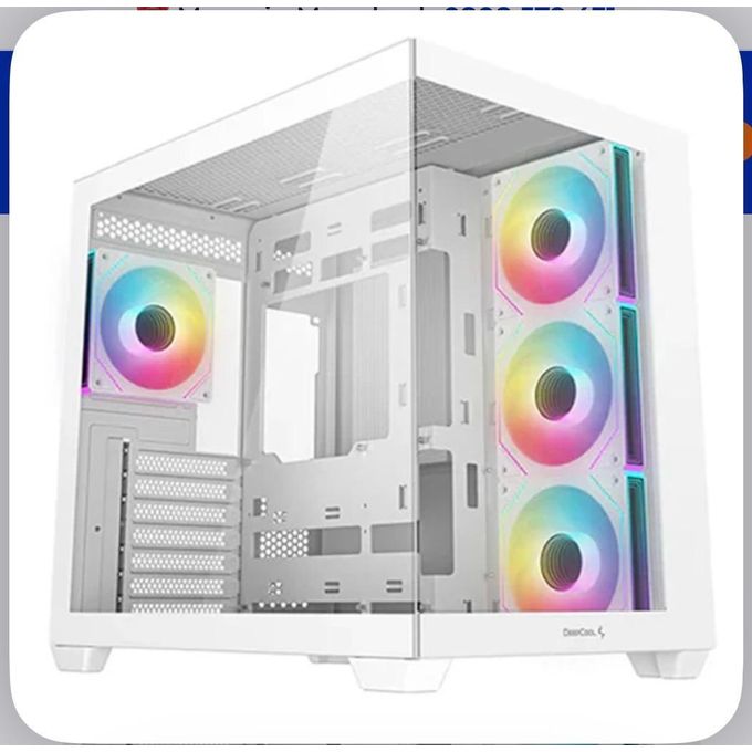 Deep Cool CG530 4F Blanc – Boîtier PC Gaming avec 4 Ventilateurs ARGB, Airflow Optimisé, Verre Trempé
 Fiche Technique et Prix au Maroc