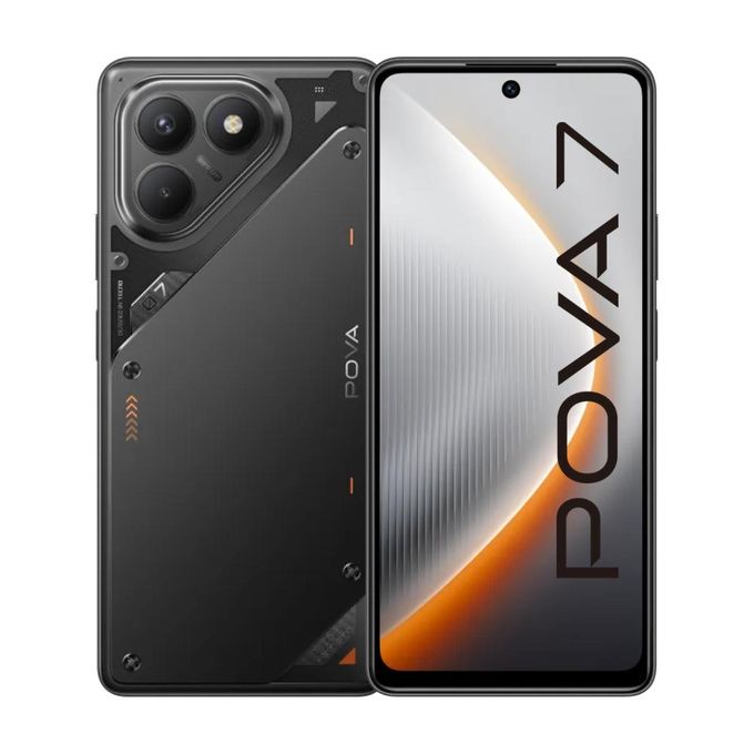 Tecno Pova 7 4G 6.7" (256GB / 8GB jusqu'à 16Go ) - 7000mAh/45W - 108MP - IPS LCD 120Hz FHD+ - Geek Black 
 Fiche Technique et Prix au Maroc