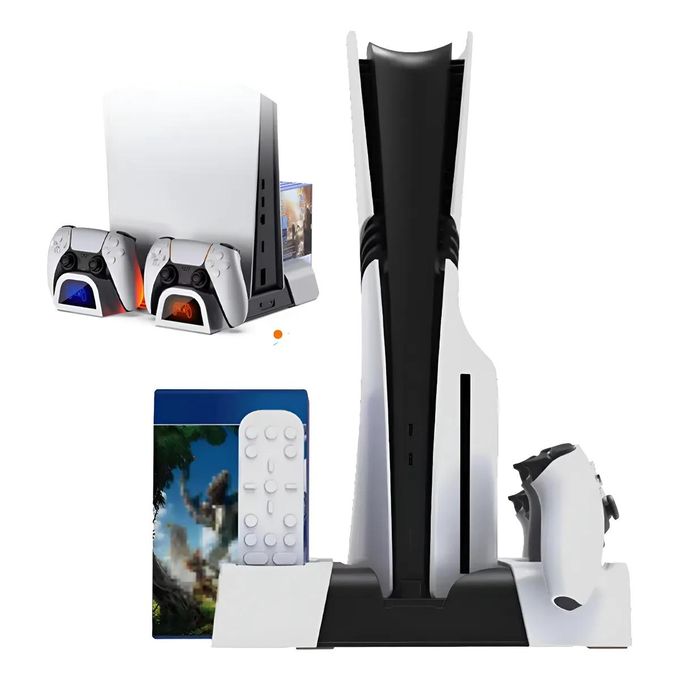 Dobe Station Multifonction 4-en-1 pour PlayStation 5 TP5-3536B – Support Vertical avec Refroidissement Actif, Station de Charge Double Manette DualSense, Rangement 10 Jeux et Support Télécommande – Compatible PS5 / PS5 Slim / PS5 Pro
 Fiche Technique et Prix au Maroc