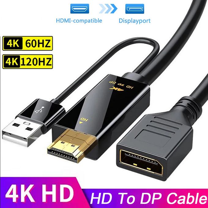 HDMI DisplayPort , HDMI Male vers DisplayPort Femelle, HDMI HD to DP + Usb to DP
 Fiche Technique et Prix au Maroc