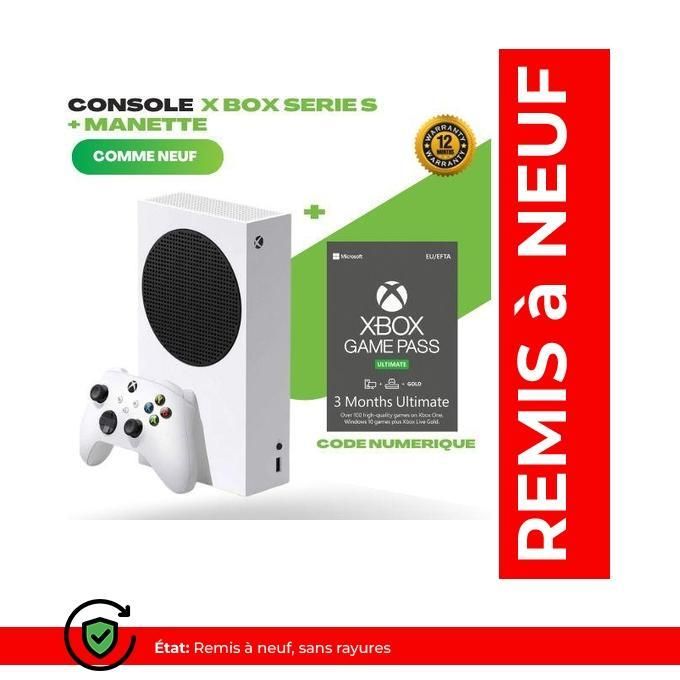 Microsoft Console Xbox Series S Comme Neuf + Game Pass 3mois - Garantie 1an
 Fiche Technique et Prix au Maroc