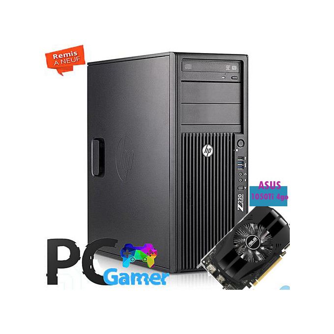Hp Z220 PC Gamer - Intel Xeon E3-1240 V2 3,10 GHz - 8Go DDR3 - 256Go SSD - 500Go SATA - ASUS GTX 1050ti 4 Go DDR5  - Noir- Remis à neuf
 Fiche Technique et Prix au Maroc