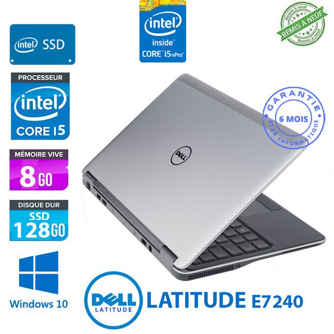 DELL ULTRABOOK E7240 4EME GENERATION CORE I5 8G 128G SSD -REMISE A NEUF - AZERTY
 Fiche Technique et Prix au Maroc