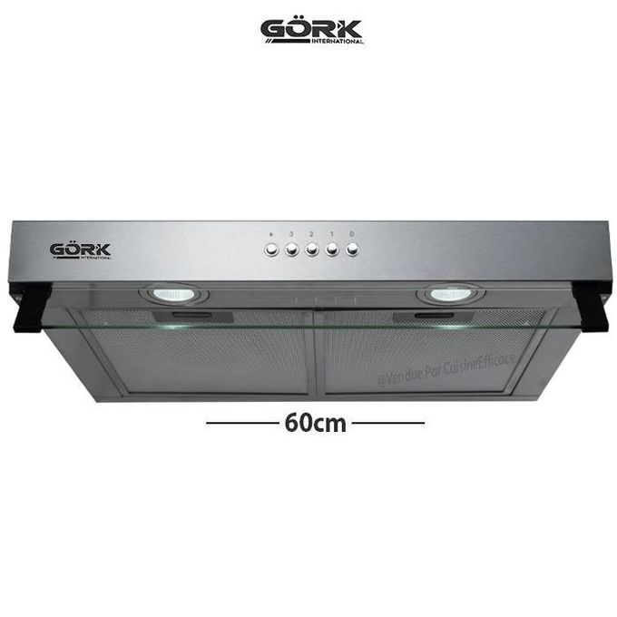 Gork International Hotte Casquette 60 cm Inox
 Fiche Technique et Prix au Maroc