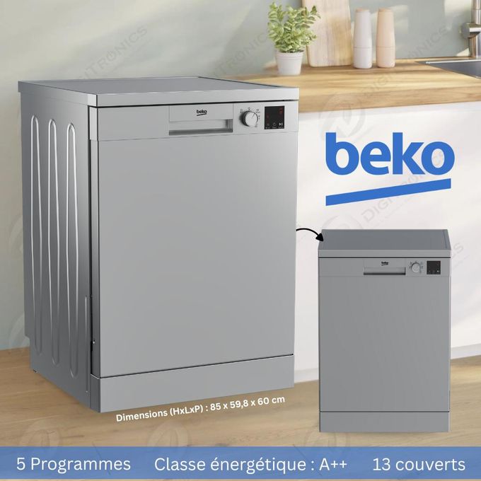 Beko Lave-vaisselle pose libre 13 couverts 60 cm, Classe A++, silencieux et économique, DVN04321S
 Fiche Technique et Prix au Maroc