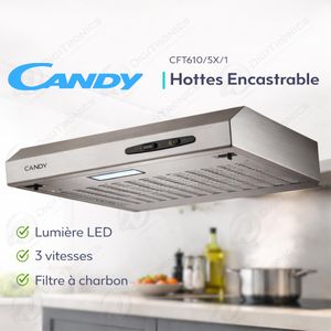 Gork Hotte aspirante sous meuble noir avec visière et Filtres à charbon inclus 3 vitesses 70cm Lampe led1,104.15 Dhs1,499.00 Dhs26%JF Extra -10% Electro Fiche Technique et Prix au Maroc