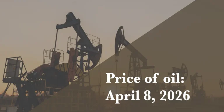 Current price of oil as of April 8, 2026