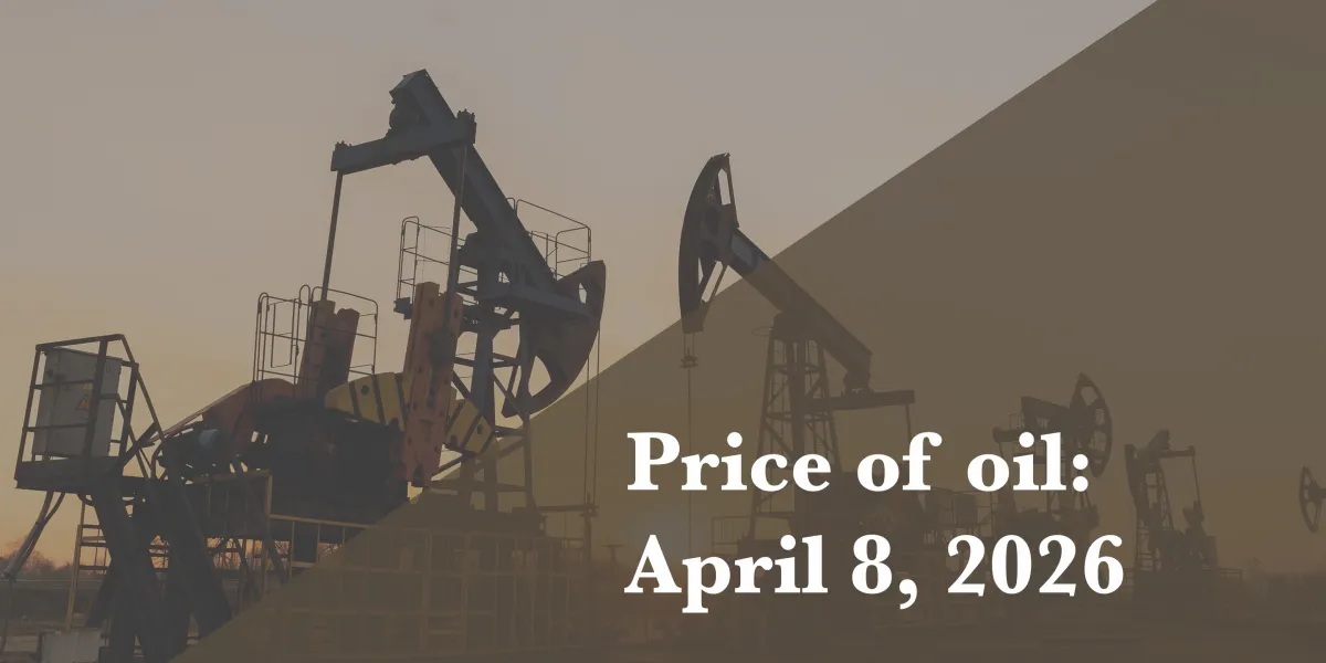 Current price of oil as of April 8, 2026