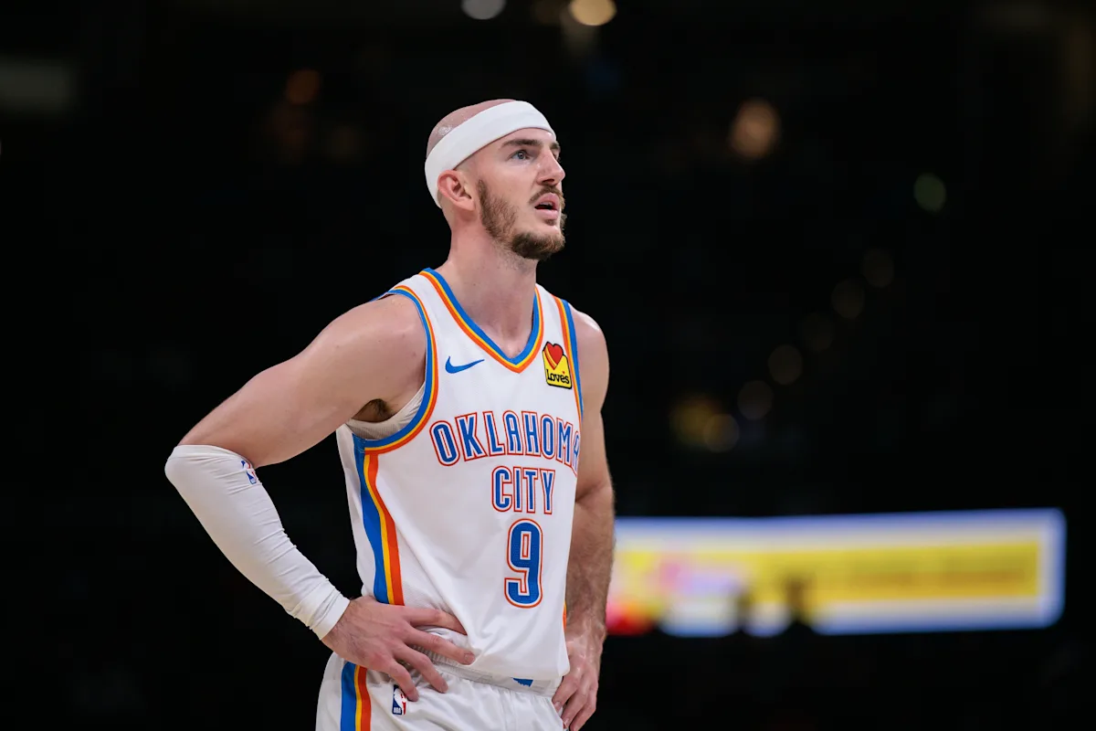 Thunder's Alex Caruso receives technical foul for using shoe to block shot in win over Magic